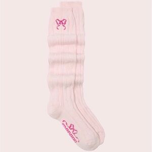 PINK x LoveShackFancy Knee-High Socks, Pink Tulip Bow